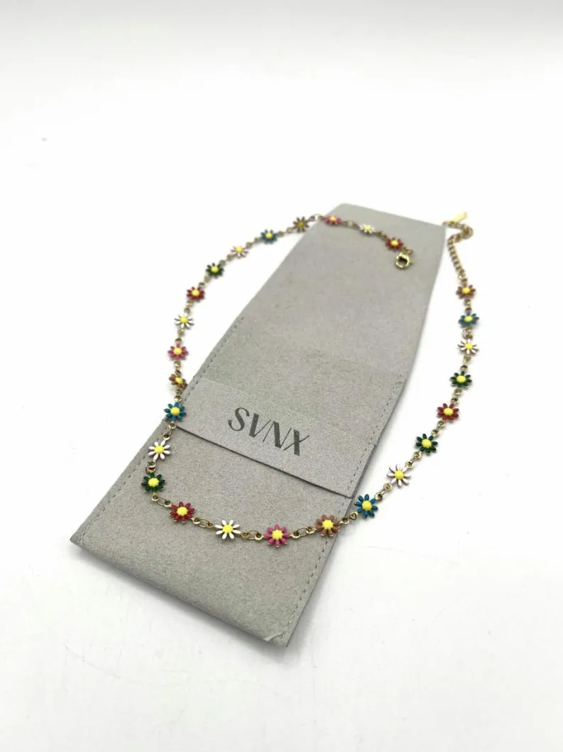 Necklaces*SVNX Flower Necklace in Gold Multi