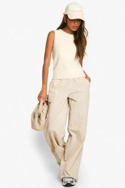 Knitted Tops*boohoo Fluffy Knitted Vest cream
