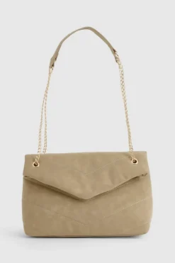 Cross-Body Bags|Handbags*boohoo Fold Over Chain Handle Cross Body Bag taupe