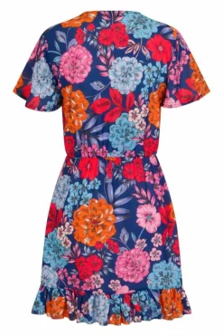 Wrap Dresses*Girls On Film Ford Mock Wrap Dress Blue