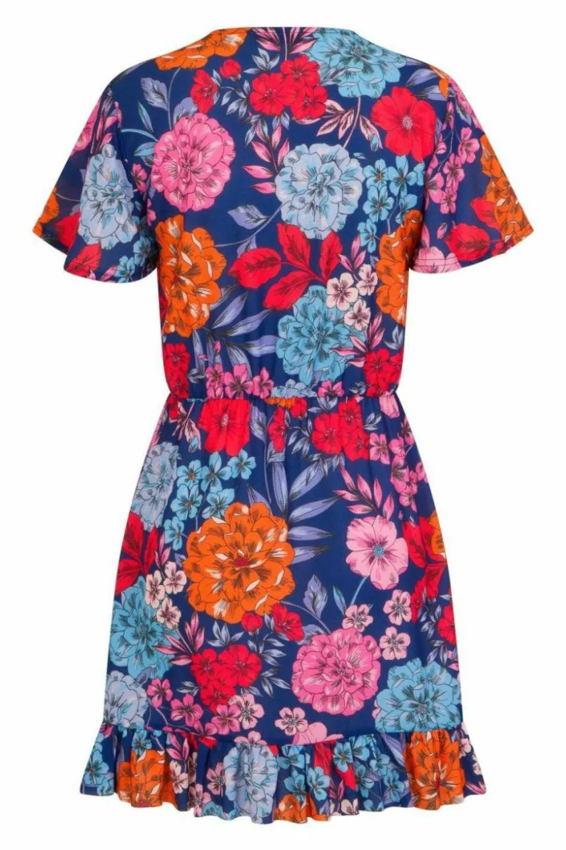 Wrap Dresses*Girls On Film Ford Mock Wrap Dress Blue
