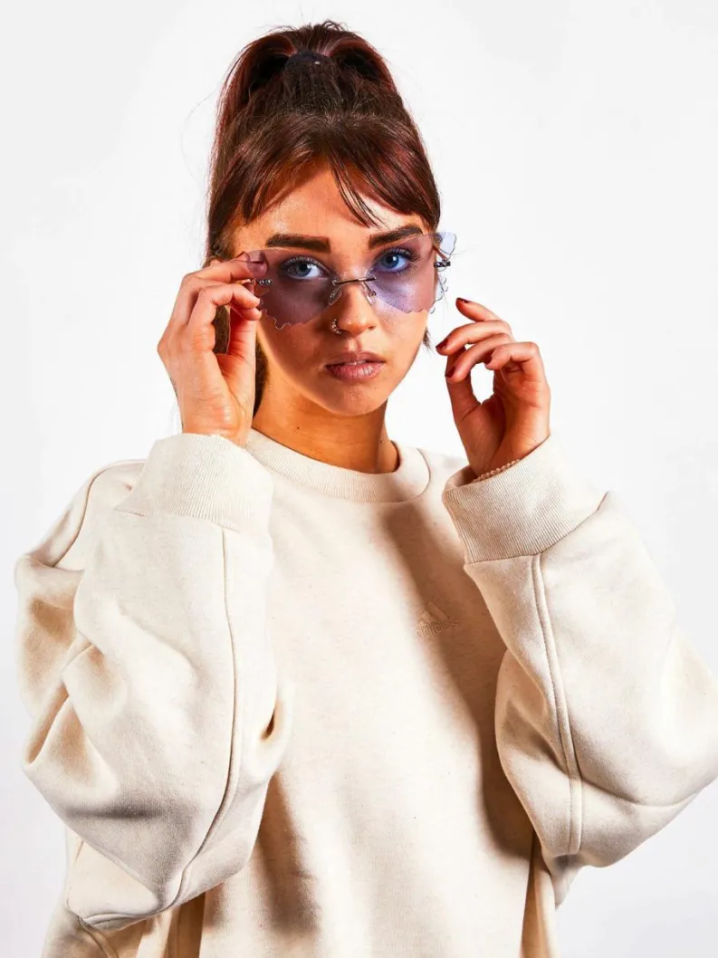 Sunglasses*SVNX Frameless Butterfly Sunglasses Blue
