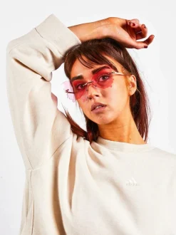 Sunglasses*SVNX Frameless Butterfly Sunglasses Pink