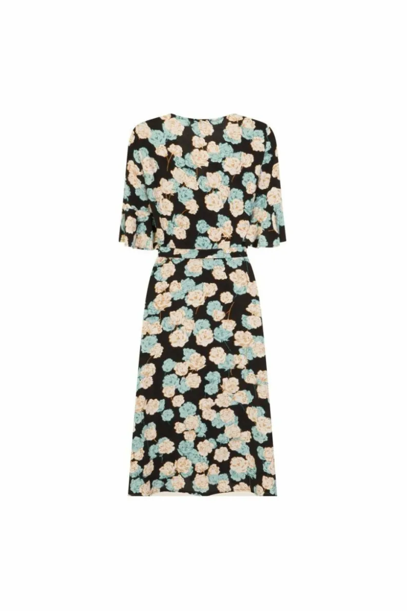 Wrap Dresses*Girls On Film Frill Detail Wrap Dress Black