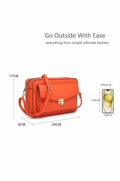 Cross-Body Bags|Handbags*Kitise Front Snap Pocket Small Camera Crossbody Bag Black