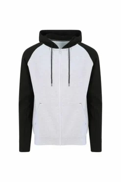 Cardigans|Activewear*AWDis Full Zip Baseball Hoodie Pale Grey