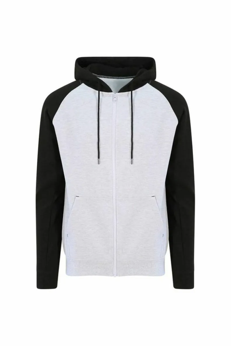 Cardigans|Activewear*AWDis Full Zip Baseball Hoodie Pale Grey