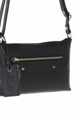 Cross-Body Bags*Ashwood Leather Genuine Leather Crossbody Bag Black