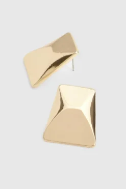 Earrings*boohoo Geometric Stud Earrings gold