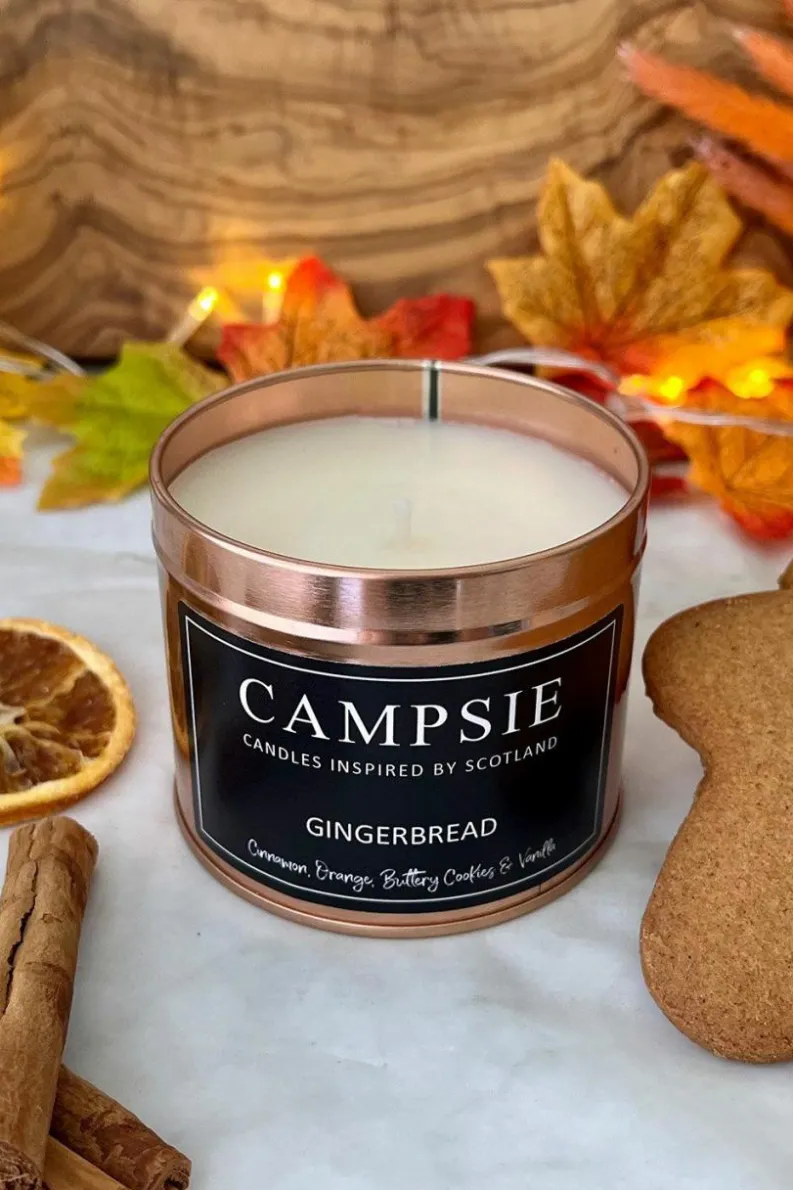 Candles & Diffusers|Candles*CAMPSIE Candles Gingerbread Candle Tin Rose Gold