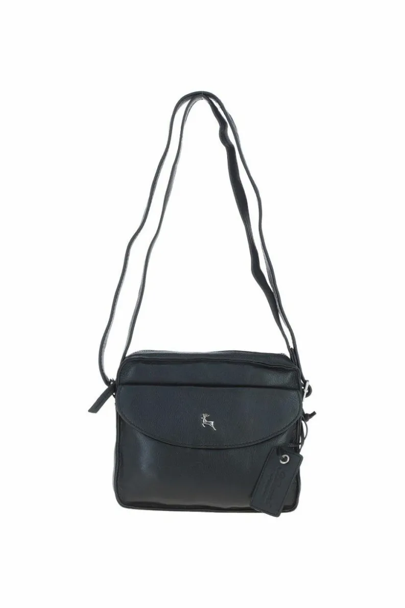 Handbags|Cross-Body Bags*Ashwood Leather Glasgow' Real Leather Crossbody Bag Black