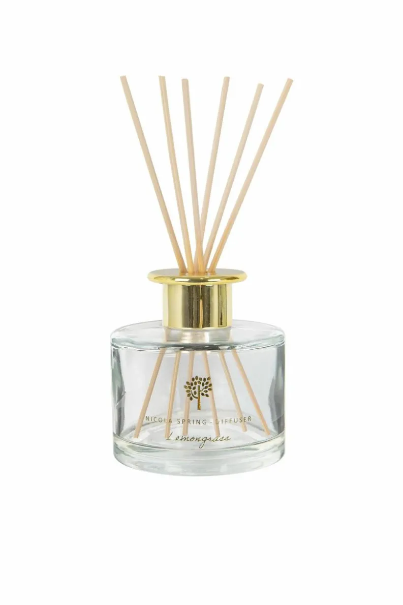 Candles & Diffusers|Candles*Nicola Spring Glass Reed Diffuser - 200ml - Lemongrass Cream