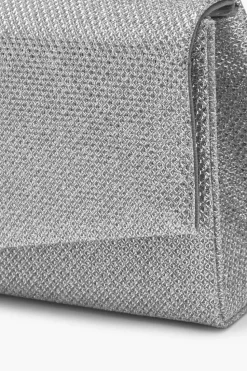 Handbags|Clutch Bags*boohoo Glitter Envelope Clutch Bag and Chain silver