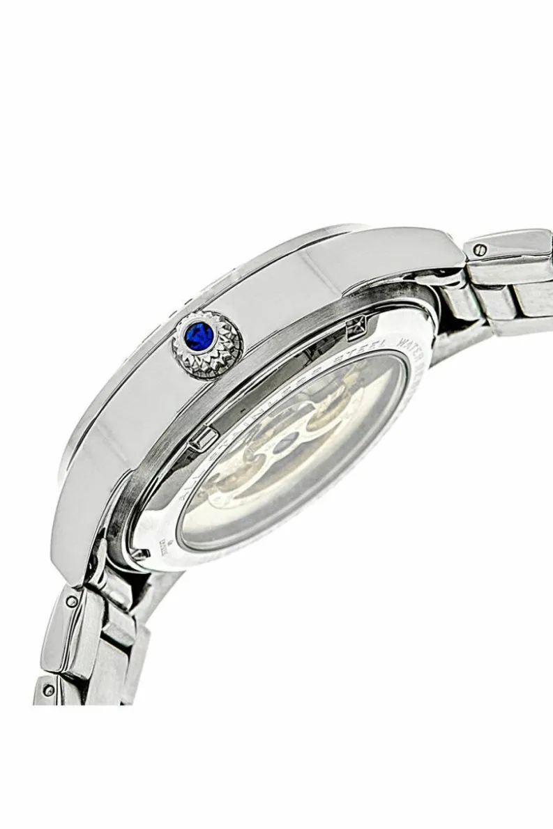 Watches*Empress Godiva Automatic MOP Bracelet Watch Black