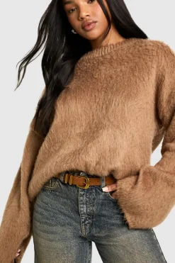 Belts*boohoo Gold Buckle Faux Suede Belt tan