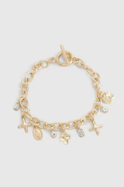 Bracelets*boohoo Chunky Charm Bracelet gold