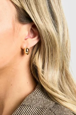 Earrings*boohoo Chunky Hoop 2 Pack gold