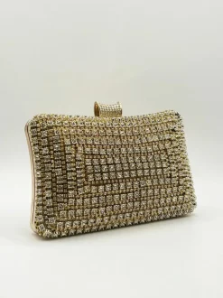 Handbags|Clutch Bags*SVNX Diamante Clutch With Round Handle Gold