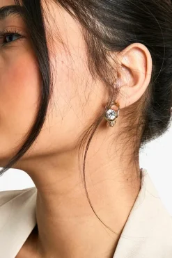 Earrings*boohoo Diamante Earring 3 Pack gold