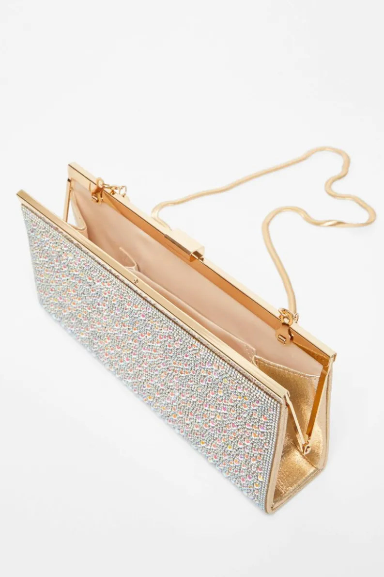 Handbags|Clutch Bags*Quiz Embellished Long Clutch Gold