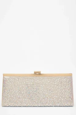Handbags|Clutch Bags*Quiz Embellished Long Clutch Gold