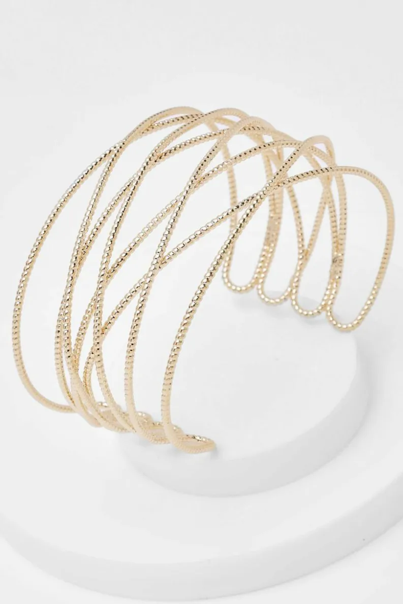 Bracelets*boohoo Hollow Bracelet Cuff gold