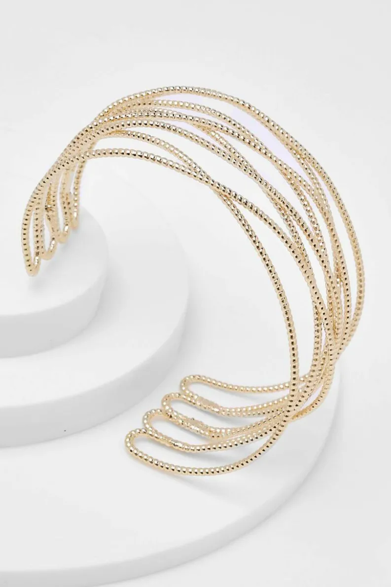 Bracelets*boohoo Hollow Bracelet Cuff gold