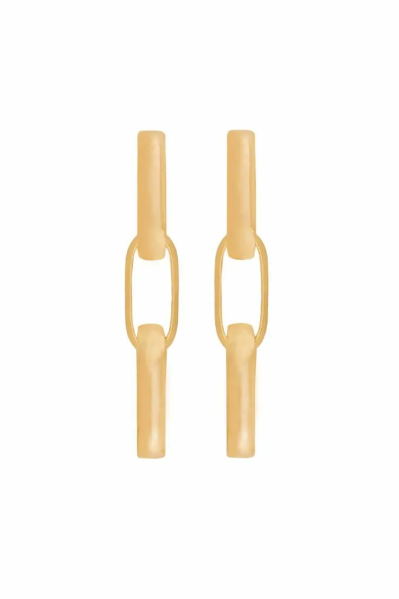 Earrings*Lipsy Link Drop Earrings Gold