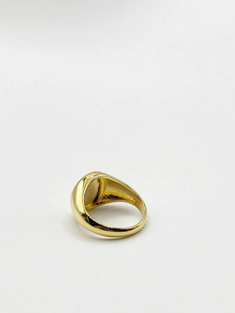 Rings*SVNX Round Signet Ring Gold