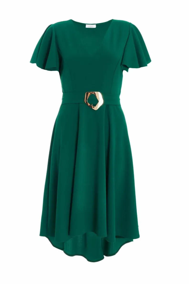 Midi Dresses*Quiz Buckle Detail Midi Dress Green