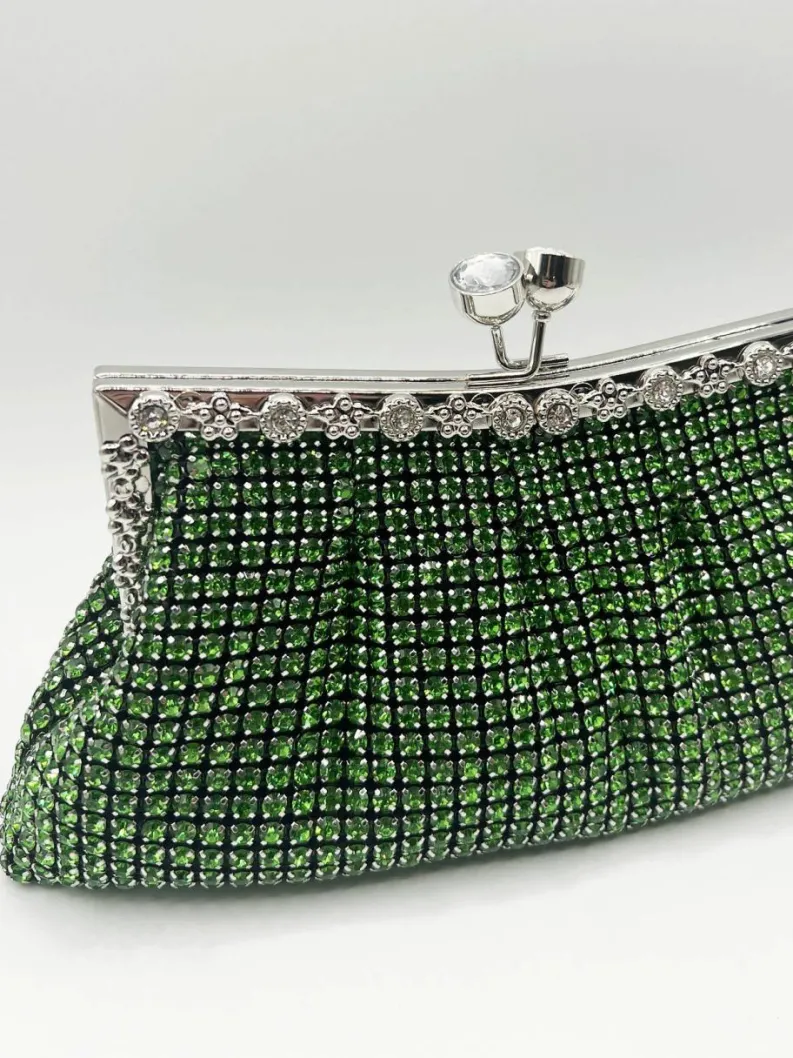 Handbags|Clutch Bags*SVNX Crystal Clutch Bag Green