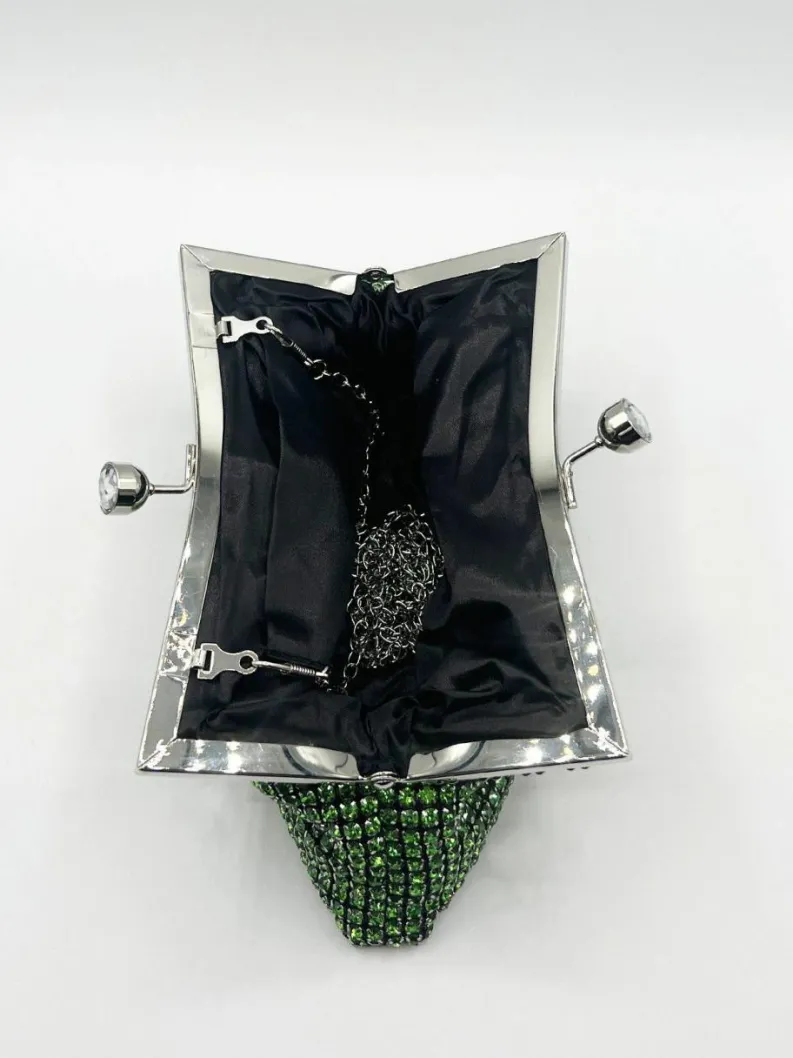 Handbags|Clutch Bags*SVNX Crystal Clutch Bag Green