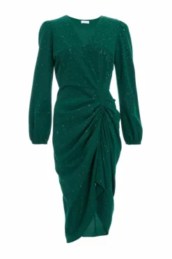 Midi Dresses*Quiz Glitter Midi Dress Green