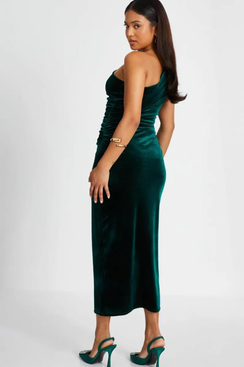 Bodycon Dresses*Quiz Petite Velvet Midaxi Dress Green