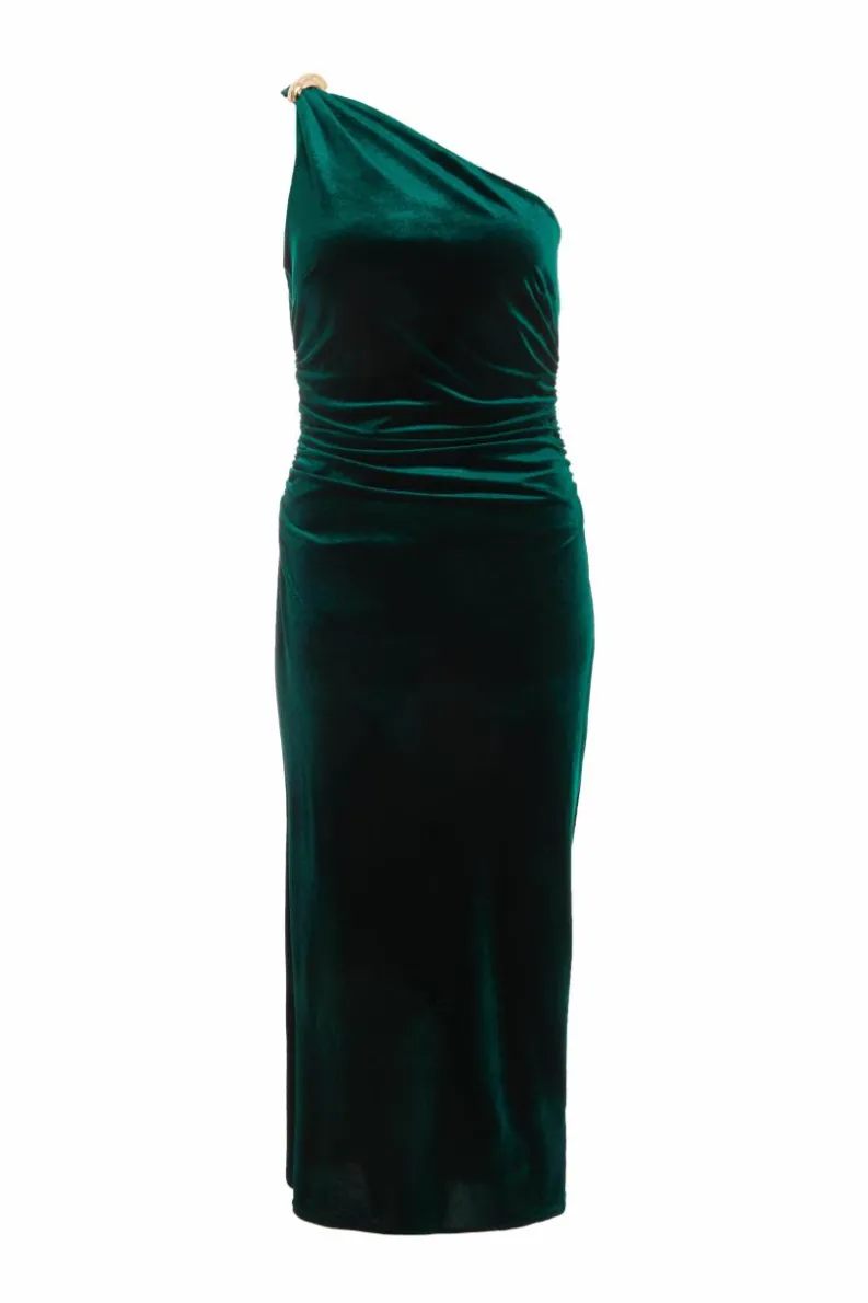 Bodycon Dresses*Quiz Petite Velvet Midaxi Dress Green