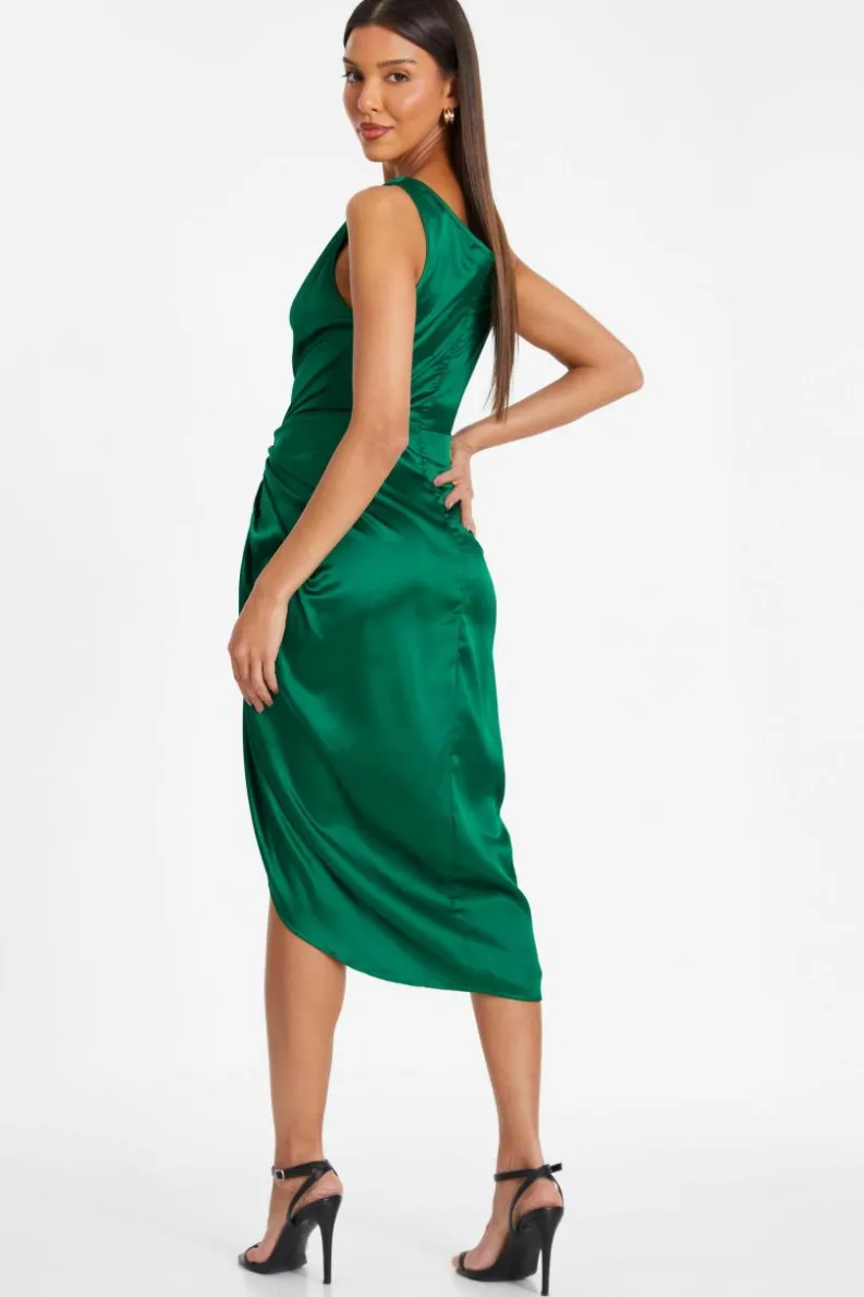 Midi Dresses*Quiz Satin Midi Dress Green