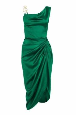 Midi Dresses*Quiz Satin Midi Dress Green