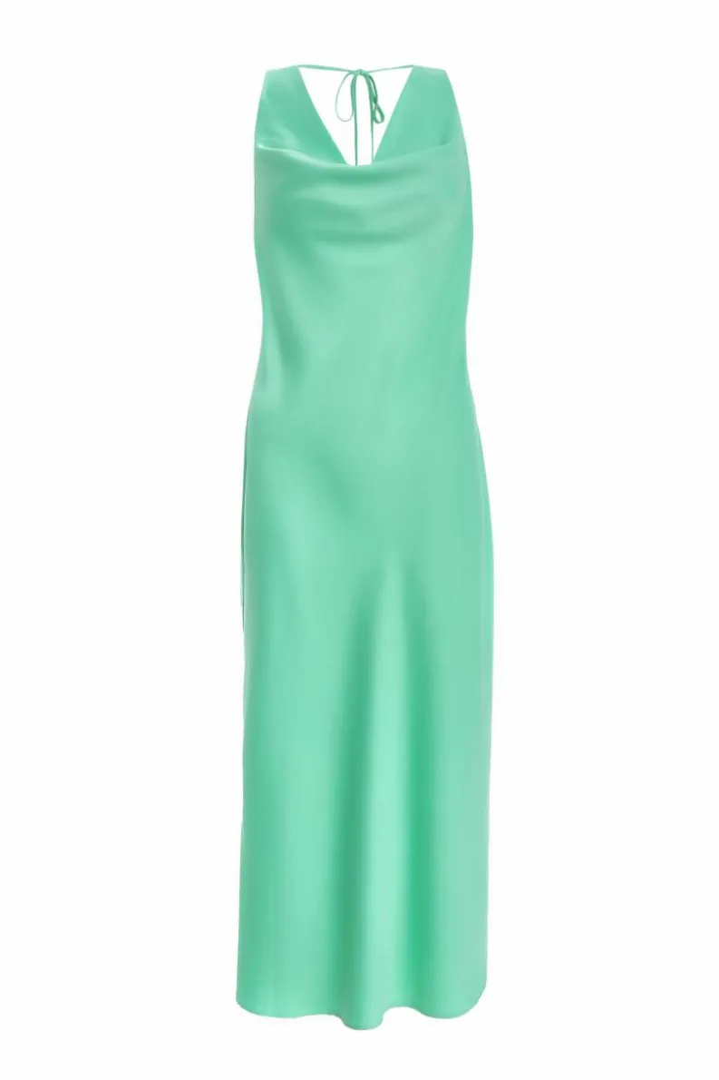 Midi Dresses*Quiz Satin Slip Midi Dress Green