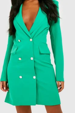 Blazer Dresses*boohoo Tall Blazer Dress green
