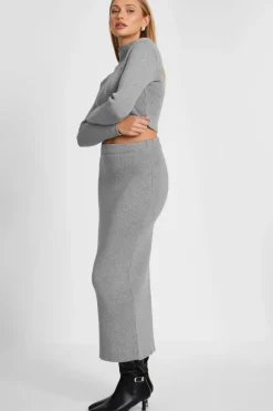 Jumpers*Quiz Knit Turtle Neck Jumper Grey