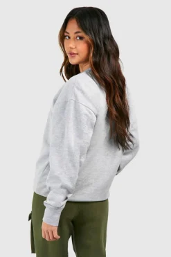 Up To 80% Off Winter Warmers|Sweatshirts*boohoo Ye Saint West Slogan Oversized Sweatshirt grey marl