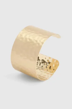 Bracelets*boohoo Hammered Cuff Bangle gold