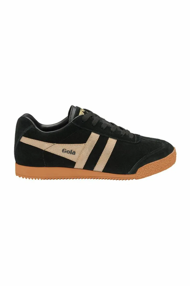 Trainers*Gola Harrier Mirror' Suede Lace-Up Trainers Black