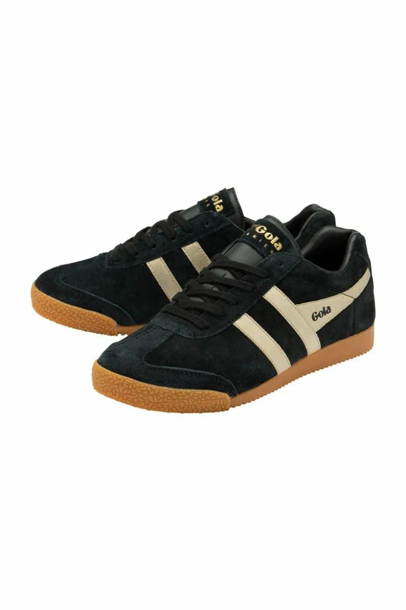 Trainers*Gola Harrier Mirror' Suede Lace-Up Trainers Black