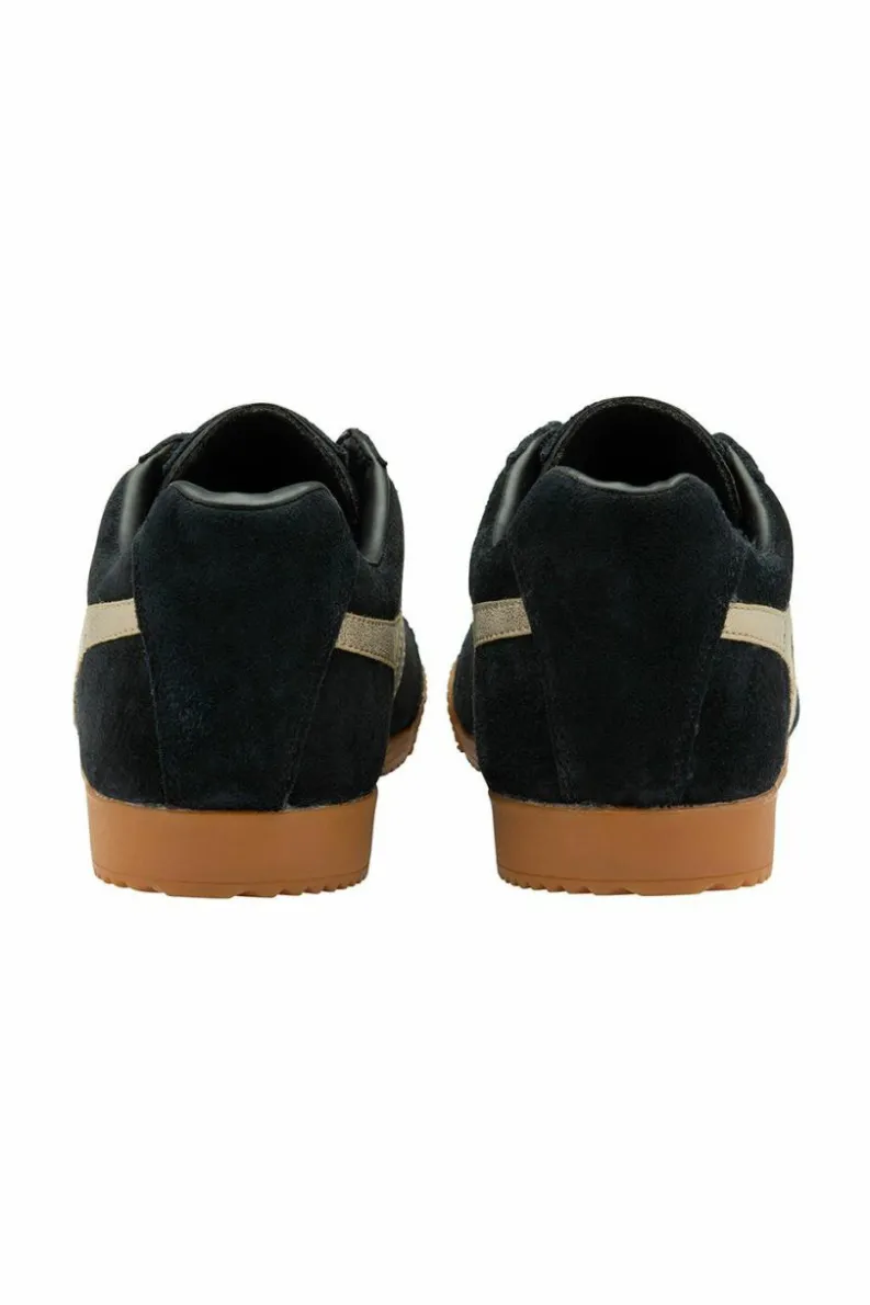 Trainers*Gola Harrier Mirror' Suede Lace-Up Trainers Black
