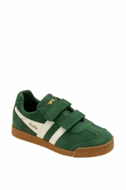 Trainers*Gola Harrier Strap' Kids Suede Strap Trainers Green