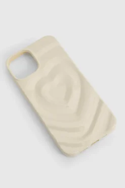 Phone Cases*boohoo Heart Embossed Phone Case white