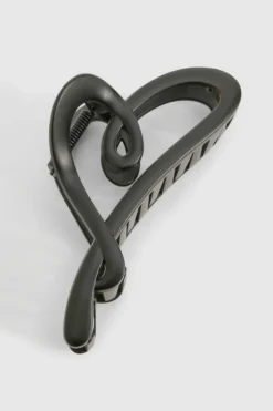 Hair Accessories*boohoo Heart Hair Claw Clip black