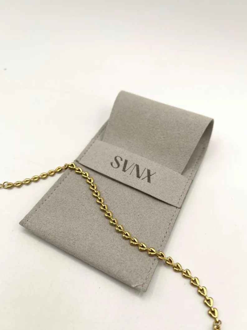 Bracelets*SVNX Heart Link Bracelet in Gold