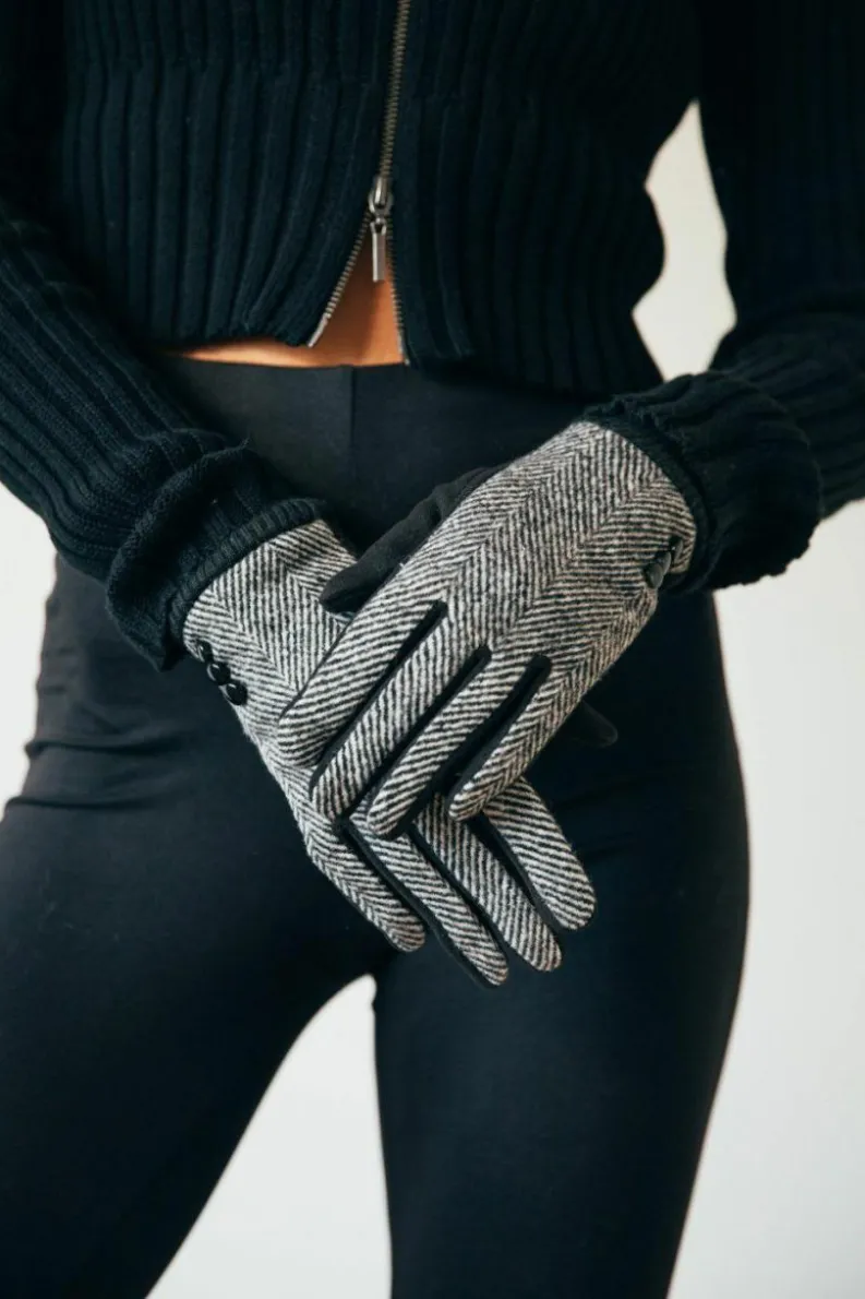 Hats & Gloves|Hats & Gloves*SVNX Herringbone Gloves Black